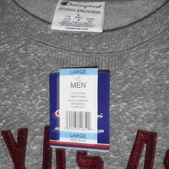 Champions New With Tags Texas A&M Gray Sweatshirt - Picture 2 of 3